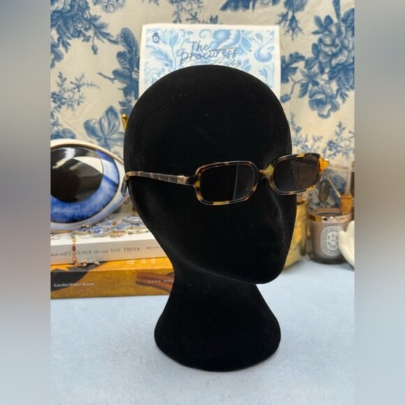 🆕 MIU MIU 🧿 NWOT Miu Regard Rectangular Sunglasses, Tortoiseshell, Beige Lens - Picture 2 of 16